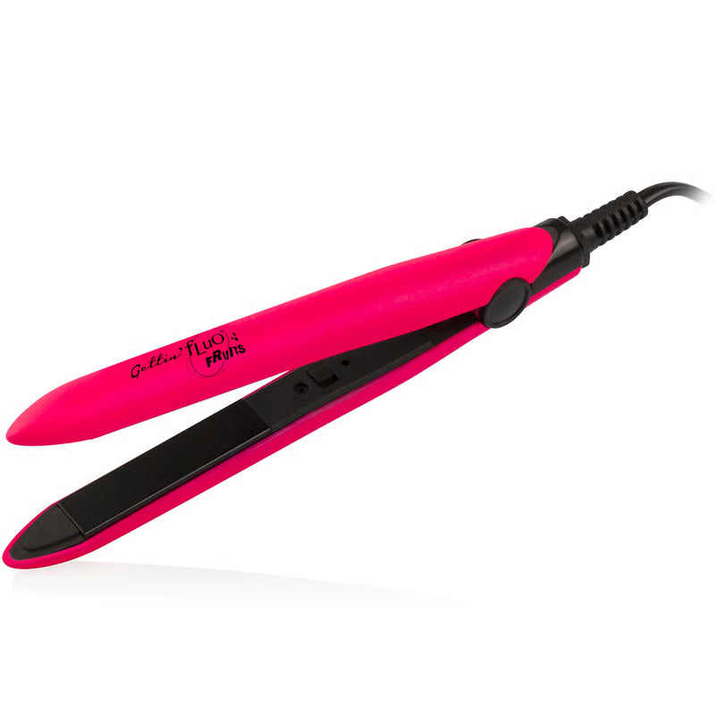 Gettin Fluo Fruits Mini Hair Straightener piastra da viaggio per capelli strawberry