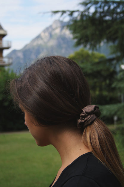 Elastico per capelli bronzo in raso