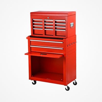 Stinger Carrello ausiliario metallico da barbiere Rosso
