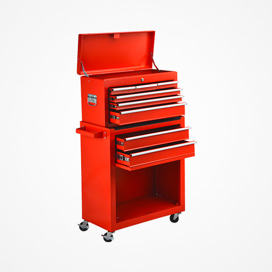 Stinger Carrello ausiliario metallico da barbiere Rosso