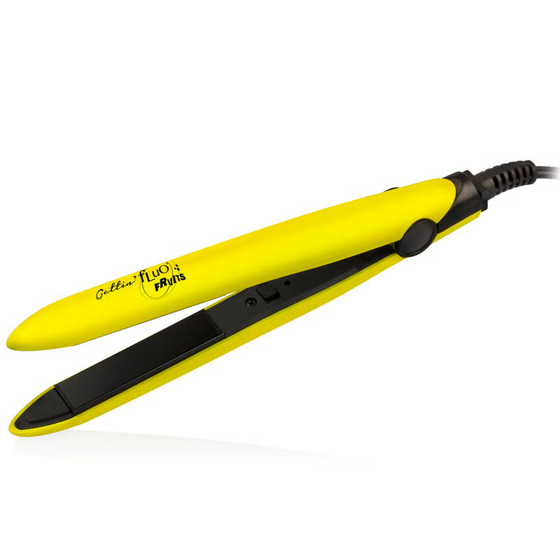Gettin Fluo Fruits Mini Hair Straightener piastra da viaggio per capelli lemon